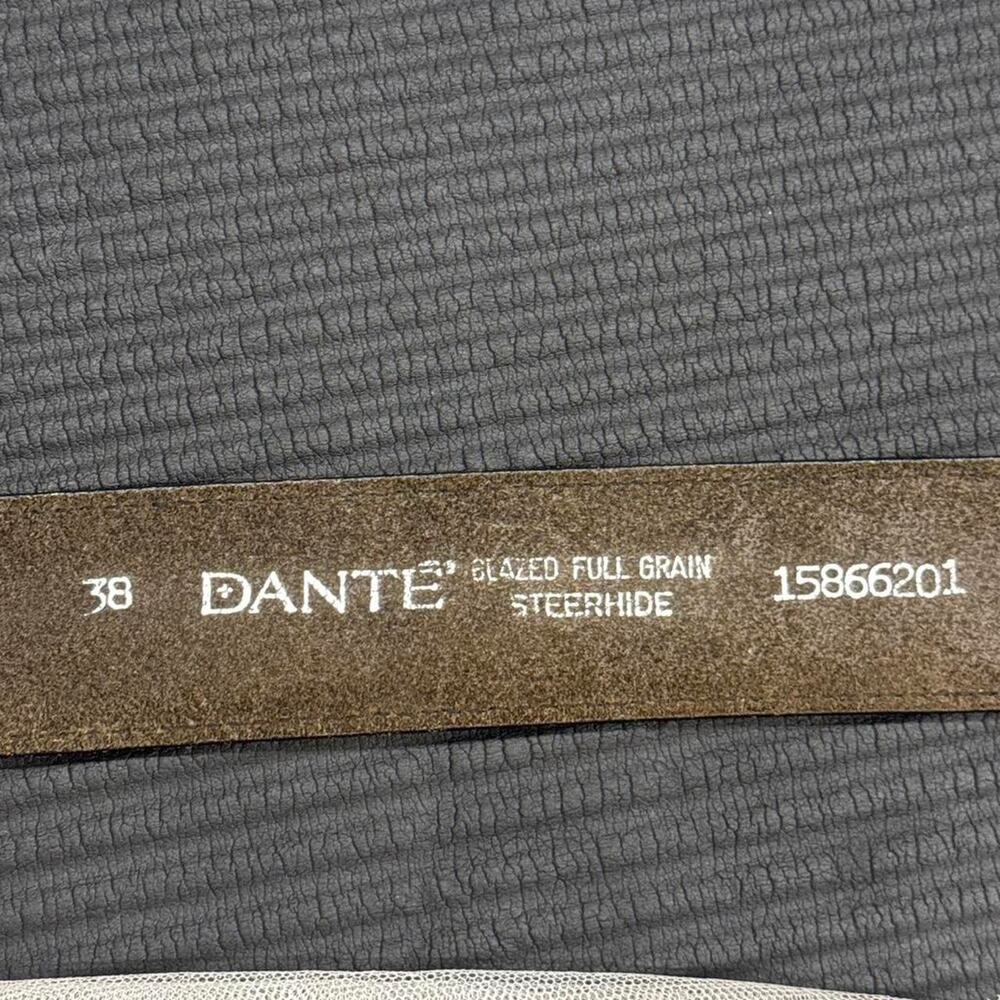 Black  leather belt with red trim - Picture 4 of 6